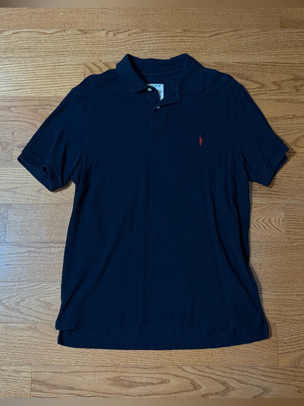 Men’s J.Crew Navy Short Sleeve Polo Shirt - Size Medium